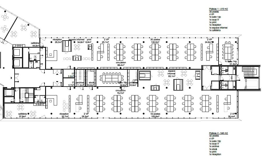 140m² office