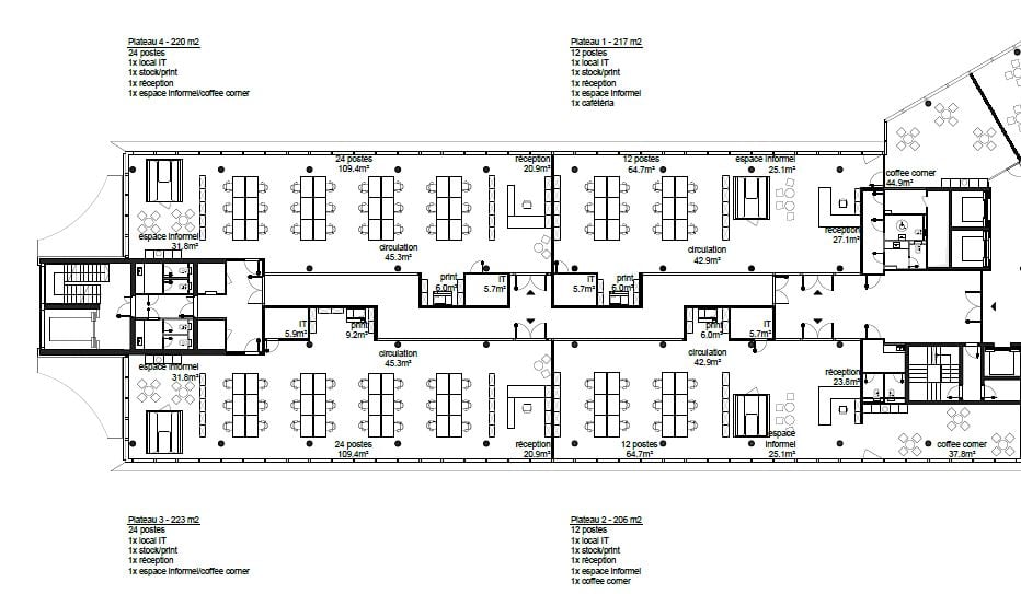 140m² office
