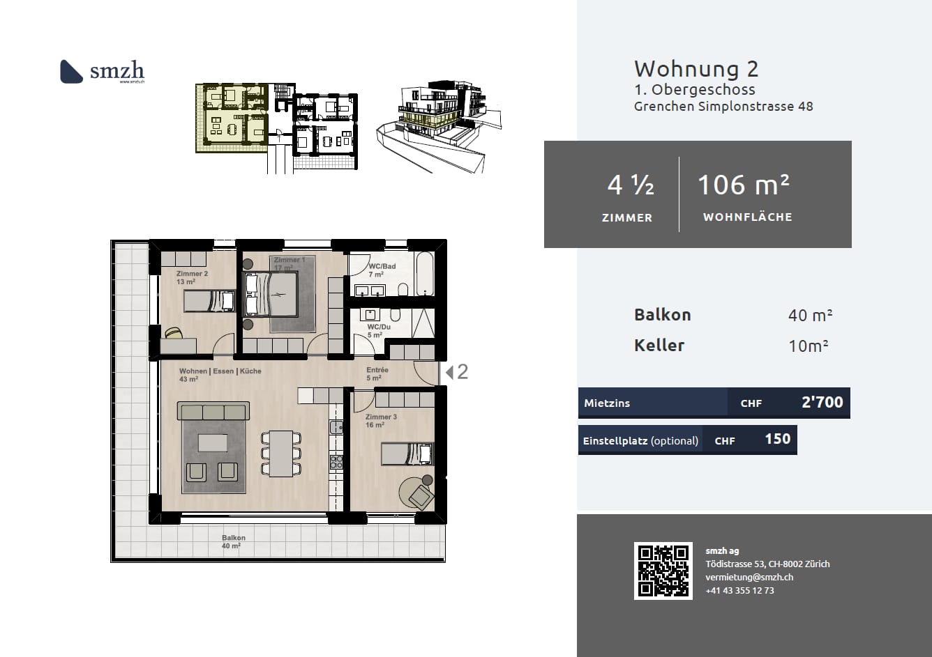 Appartement de 4 ½ pièces