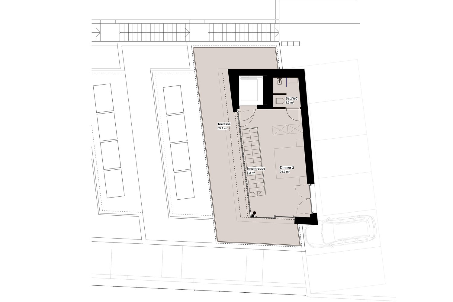 3 ½ pièces duplex