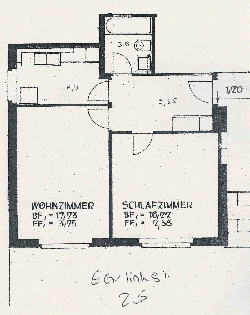 Appartement de 2 pièces