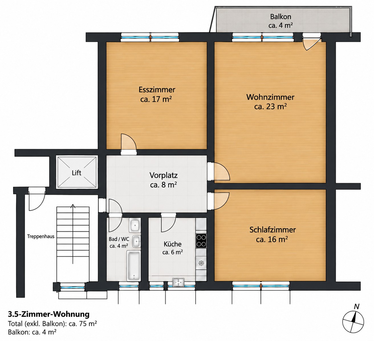 Appartement de 3 ½ pièces