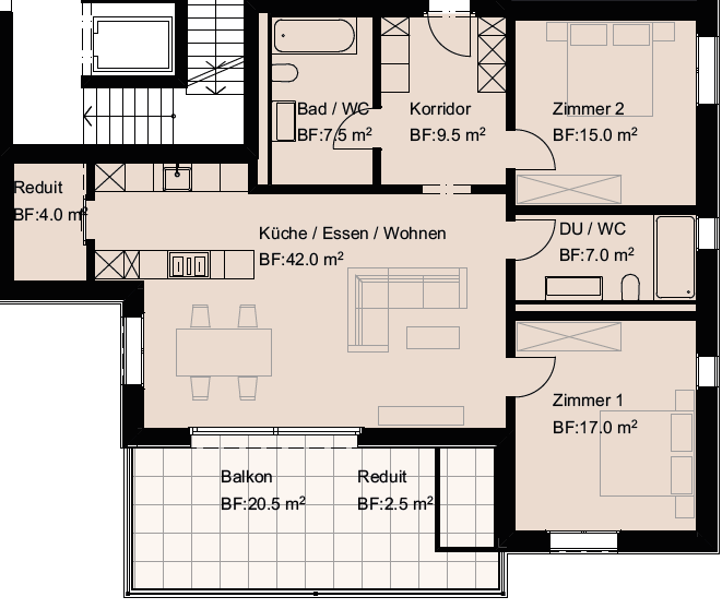 3 ½ rooms apartment