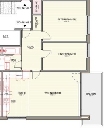 Appartement de 3 ½ pièces