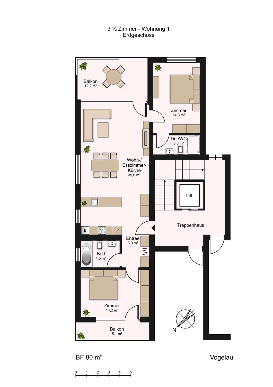Appartement de 3 ½ pièces, photo 1 sur 10