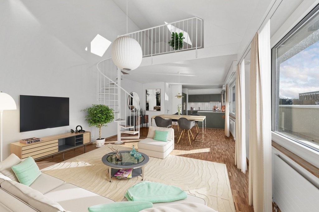 Appartement en attique de 4 ½ pièces, photo 2 sur 9