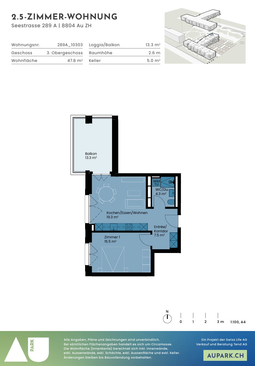 Appartement de 2 ½ pièces, photo 2 sur 10