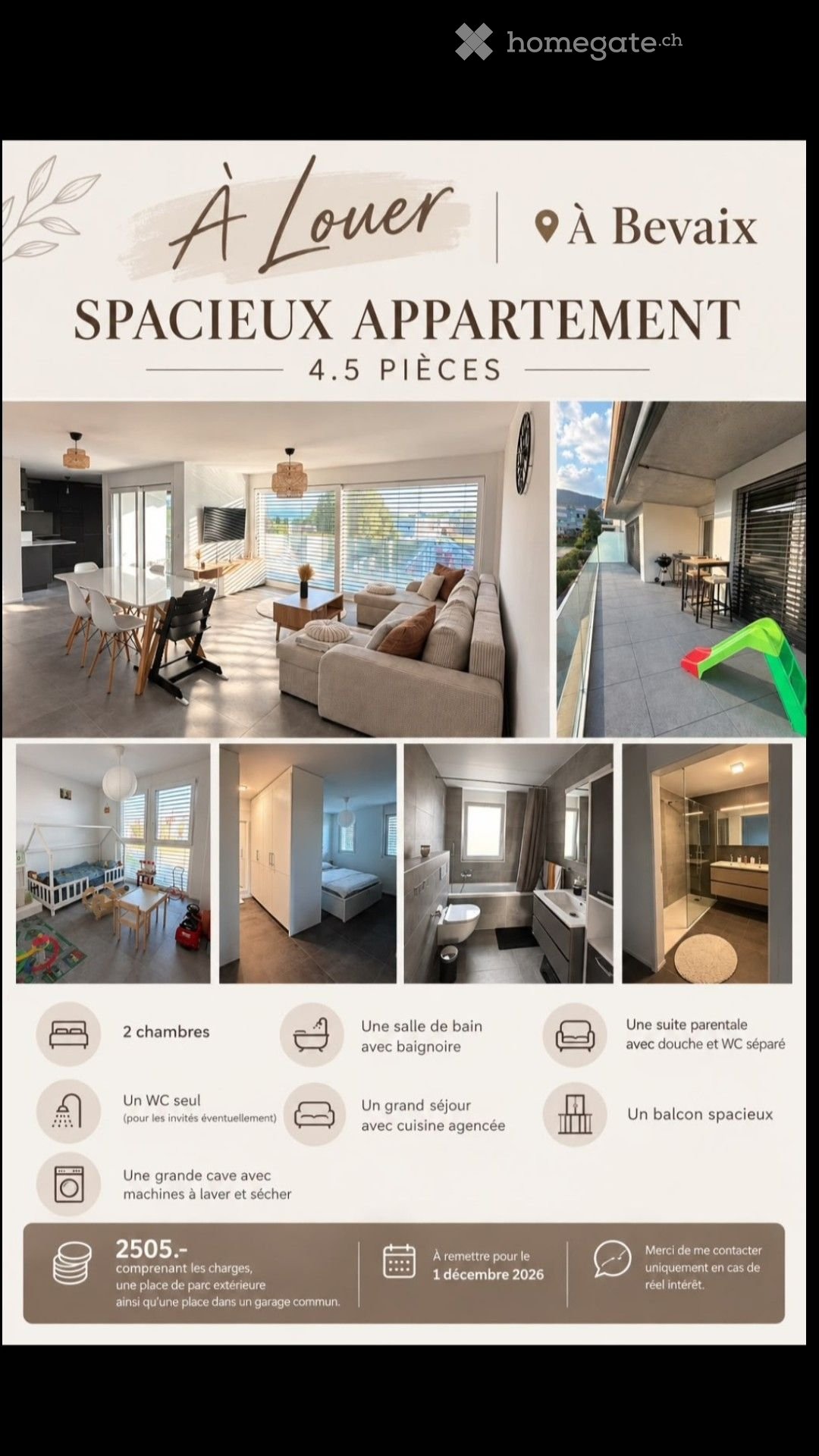 Appartement de 4 ½ pièces