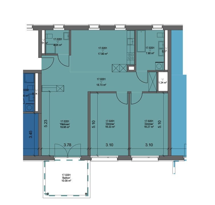 Appartement de 3 ½ pièces