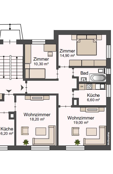 Appartement de 3 pièces