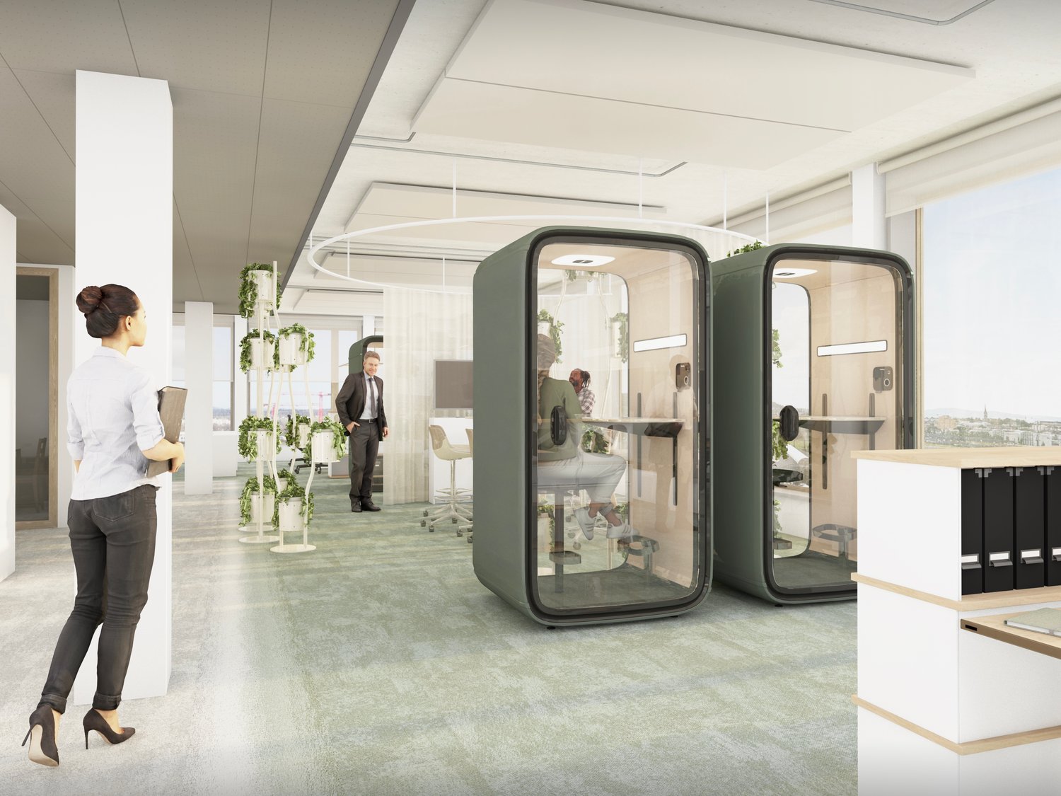 1206m² de bureaux