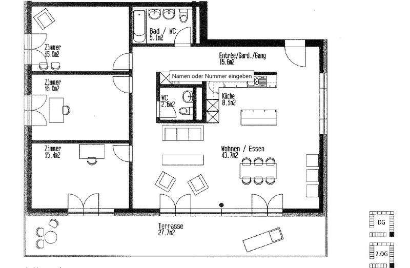 Appartement meublé de 3 ½ pièces