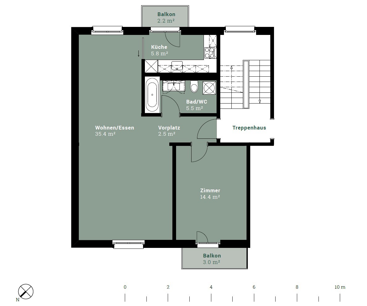 2 ½ rooms apartment, photo 5 sur 10