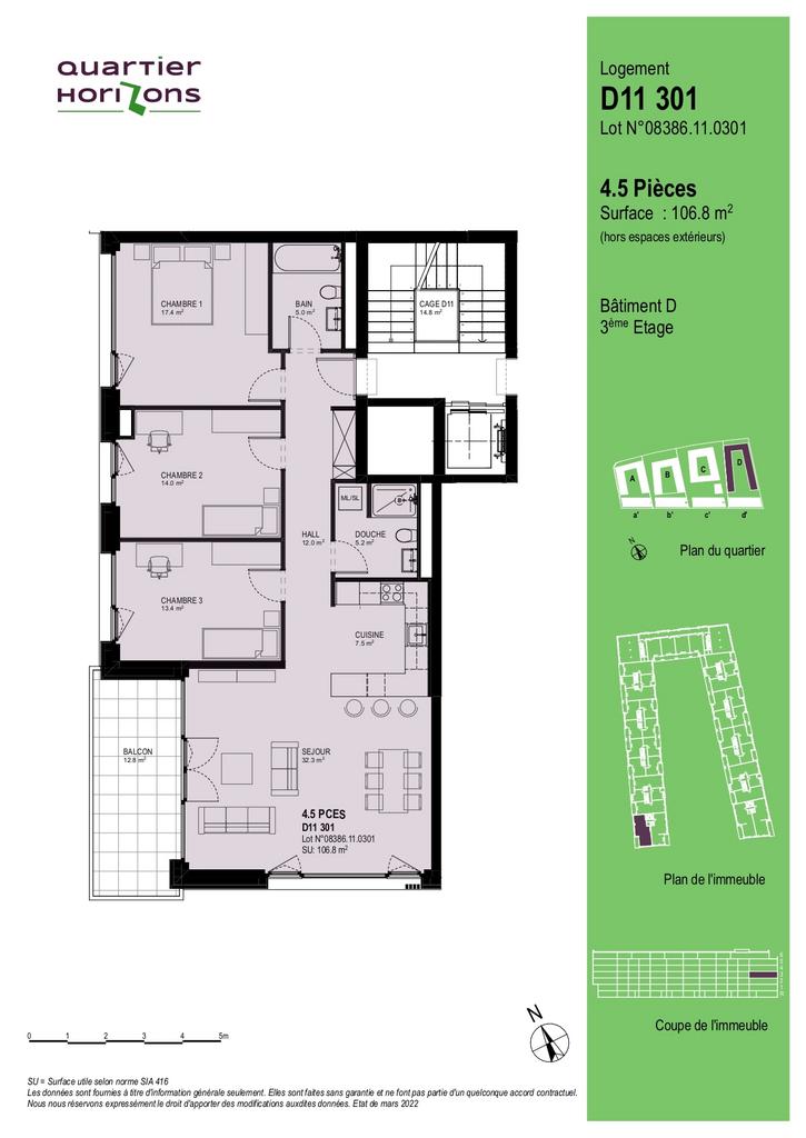 4 ½ rooms apartment, photo 2 sur 2