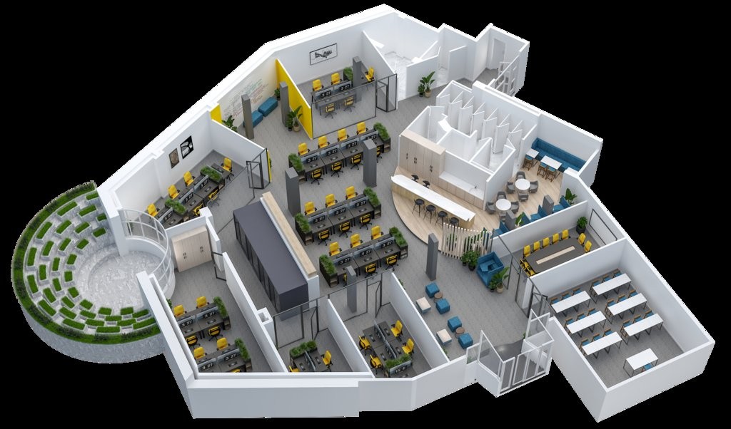 620m² office