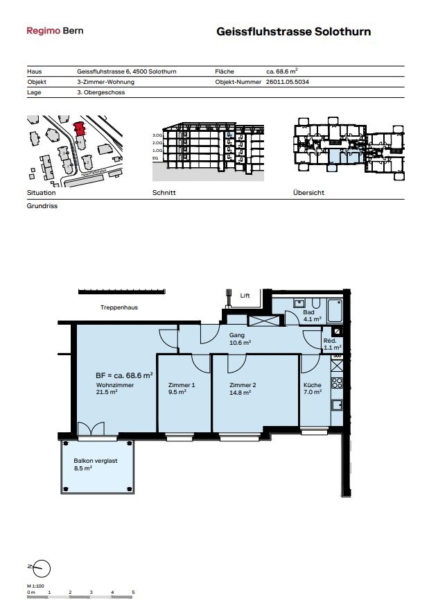 Appartement de 3 pièces
