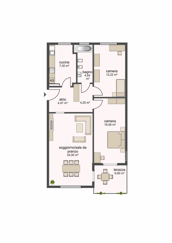 Appartement de 3 ½ pièces, photo 1 sur 10
