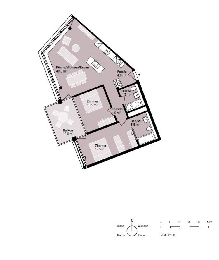Appartement de 3 ½ pièces