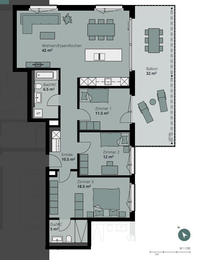 Appartement de 4 ½ pièces