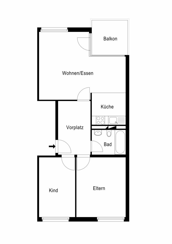 Appartement de 3 ½ pièces