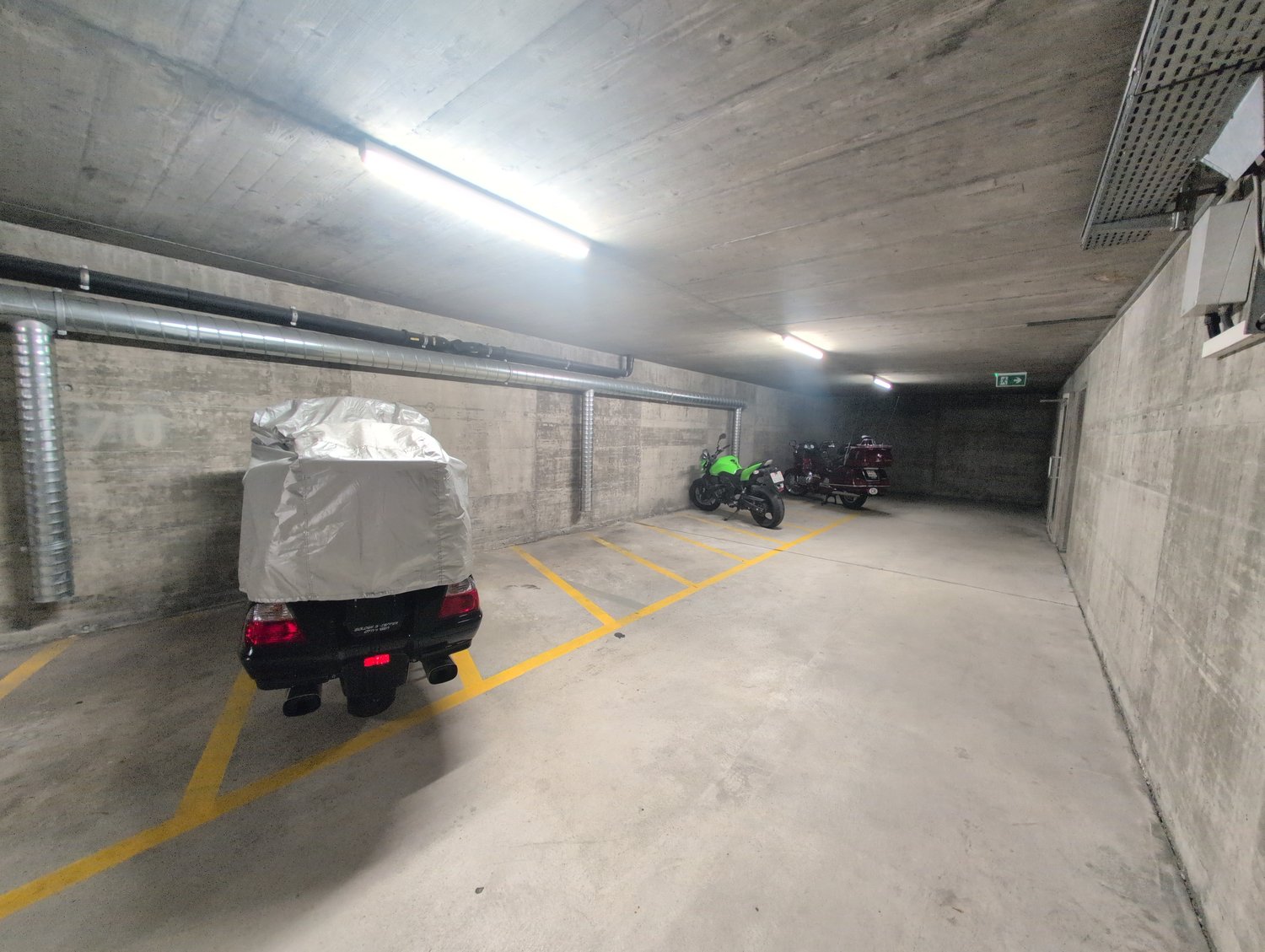 Covered bike parking
