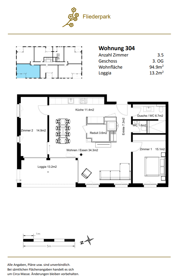 3 ½ rooms apartment