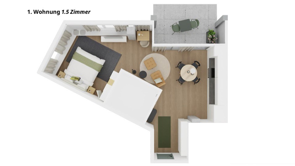 Appartement de 1 ½ pièces