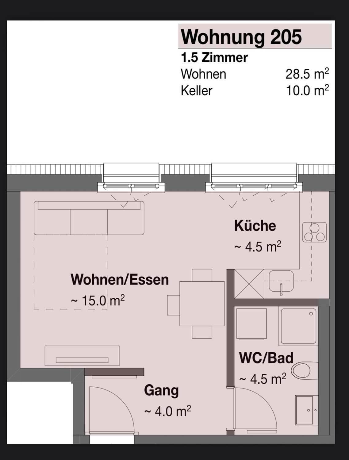 Appartement de 2 ½ pièces, photo 10 sur 10