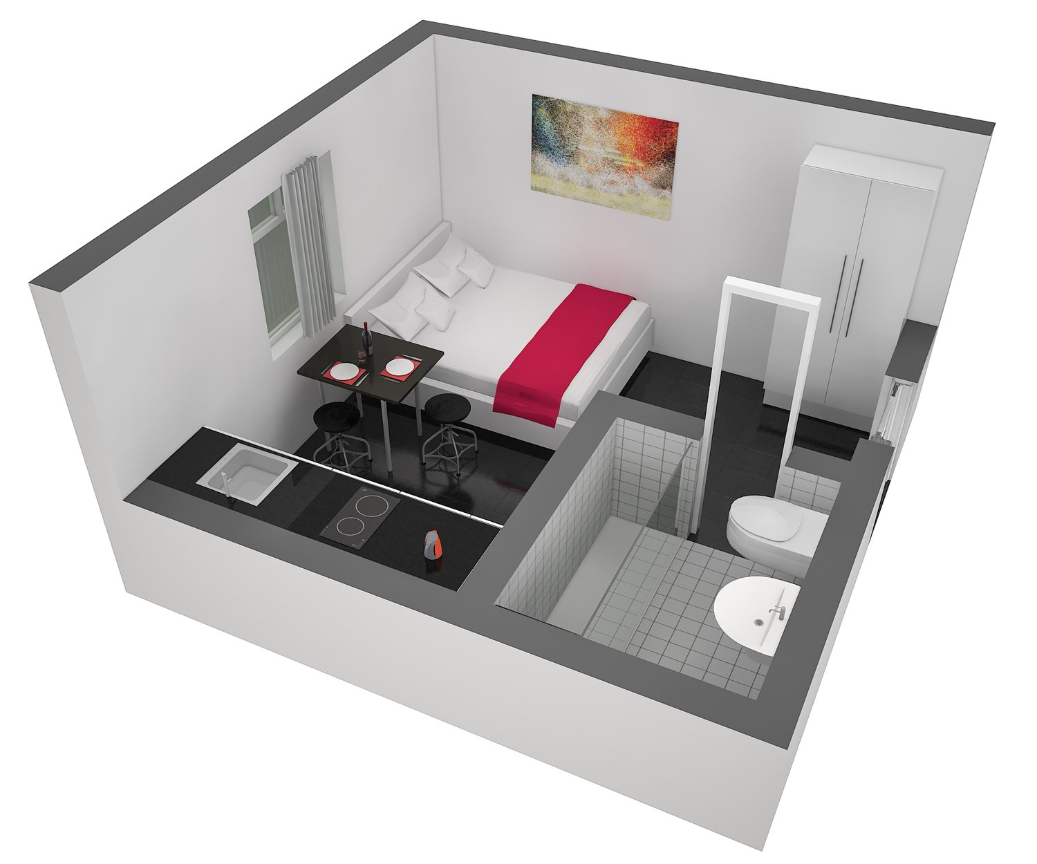 Appartement meublé d'une pièce, photo 6 sur 10