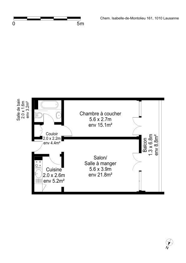 2 ½ rooms apartment