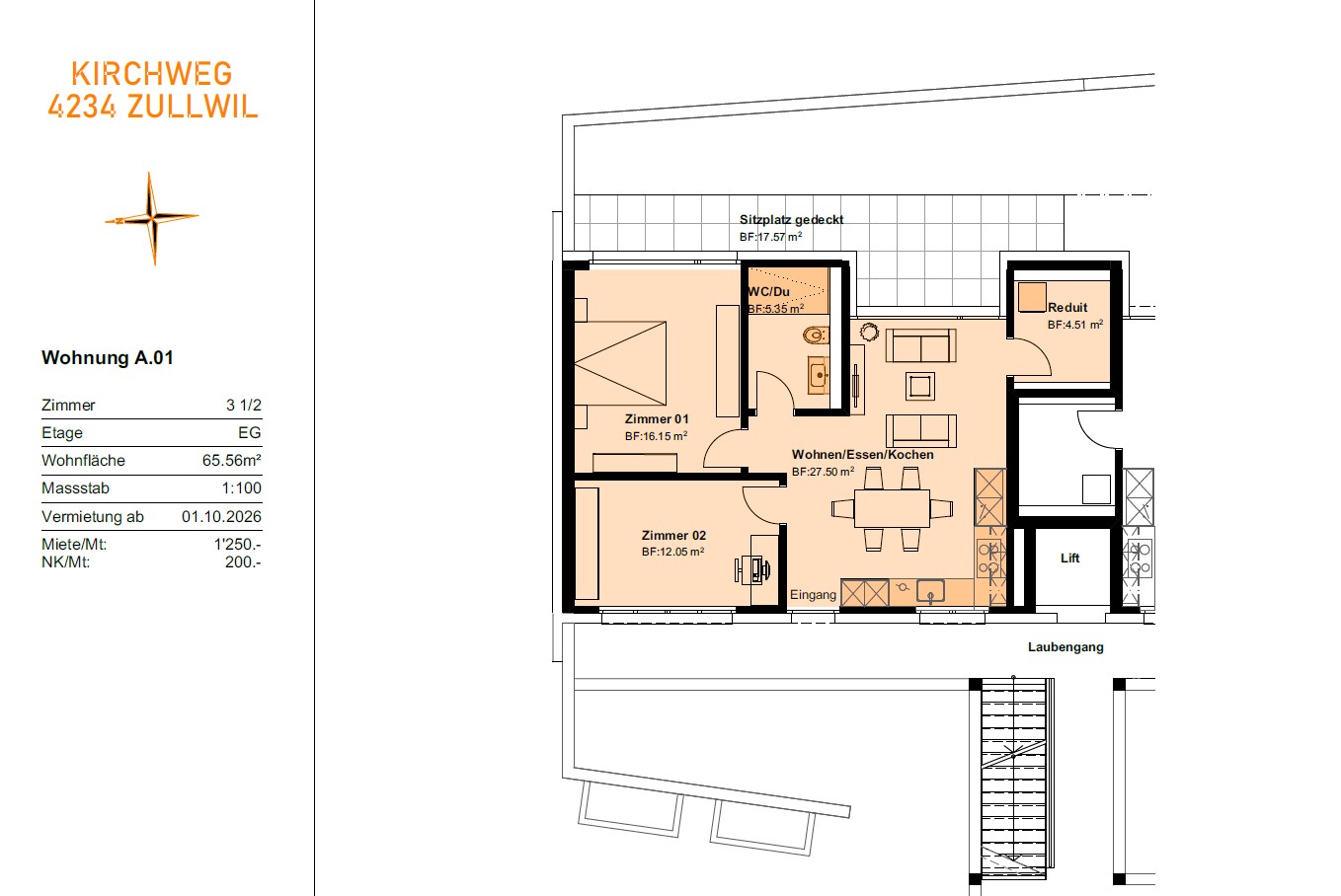 3 ½ rooms apartment
