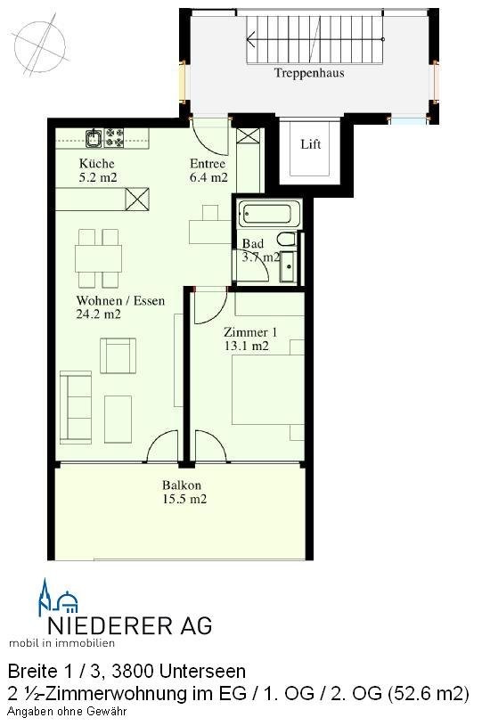 Appartement de 2 ½ pièces