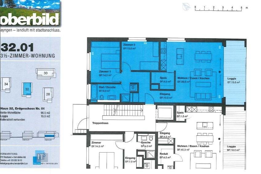 Appartement de 3 ½ pièces