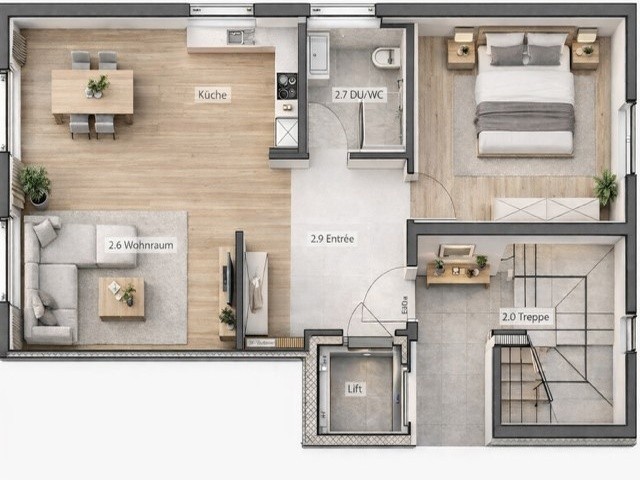 Appartement de 2 ½ pièces, photo 3 sur 7