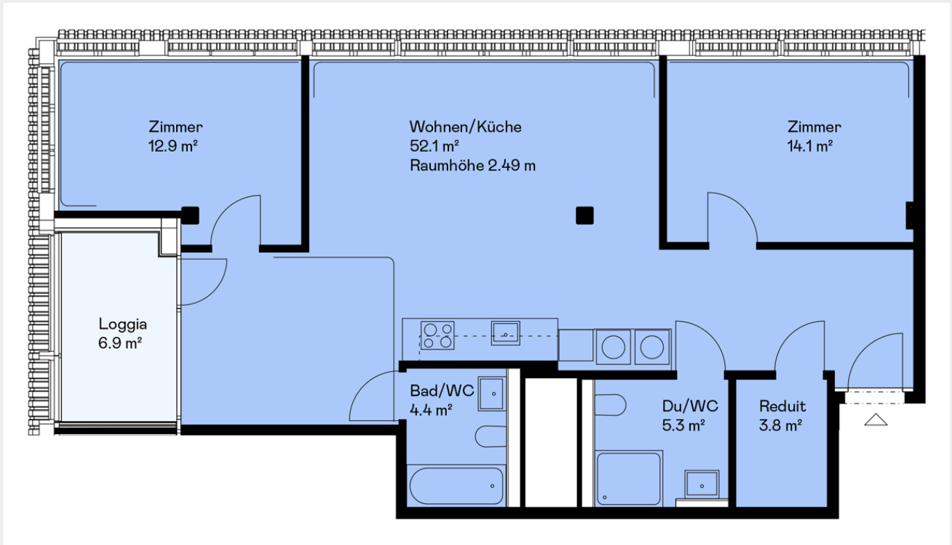 Appartement de 3 ½ pièces