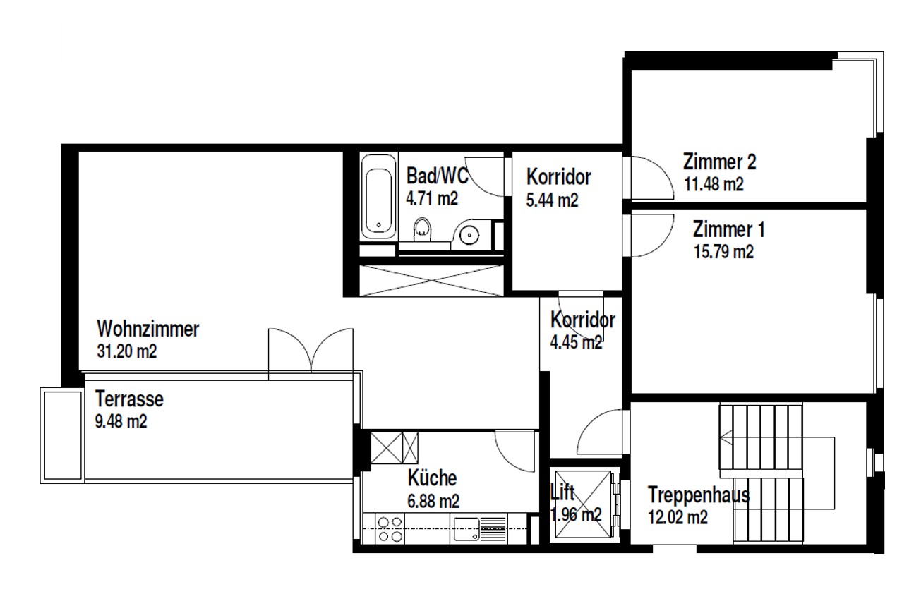 Appartement de 3 ½ pièces
