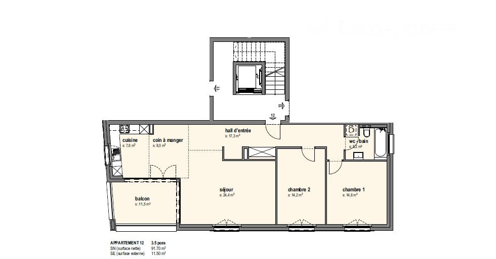 2 ½ rooms apartment, photo 5 sur 5