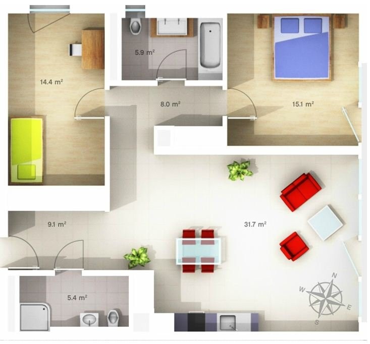 3 ½ rooms apartment, photo 7 sur 7