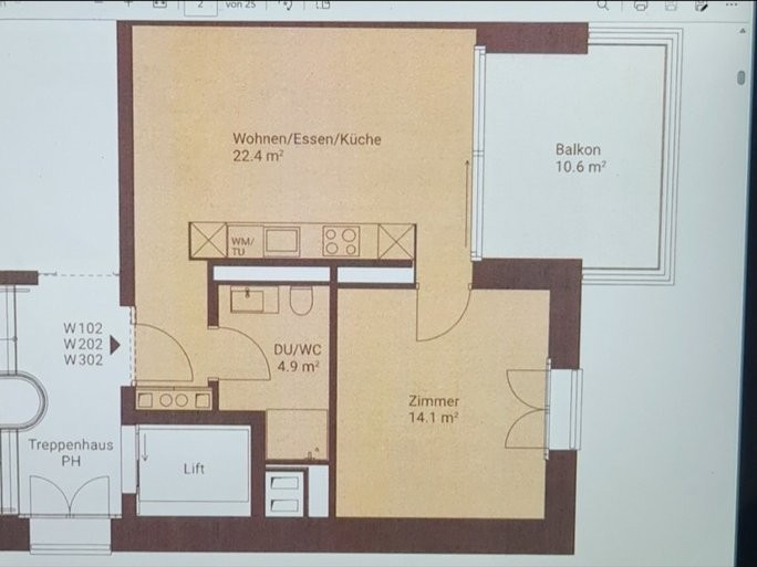 Appartement de 2 pièces, photo 1 sur 9