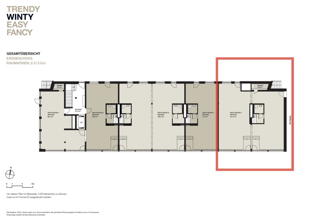 144m² de bureaux
