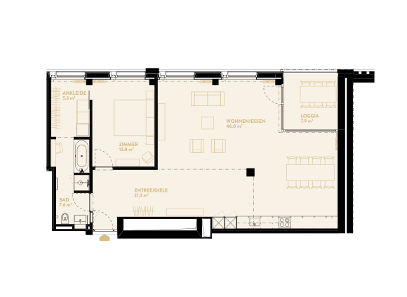 2 ½ Zimmer-Wohnung