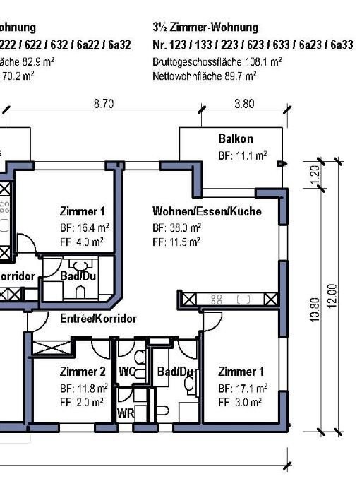 3 ½ rooms apartment