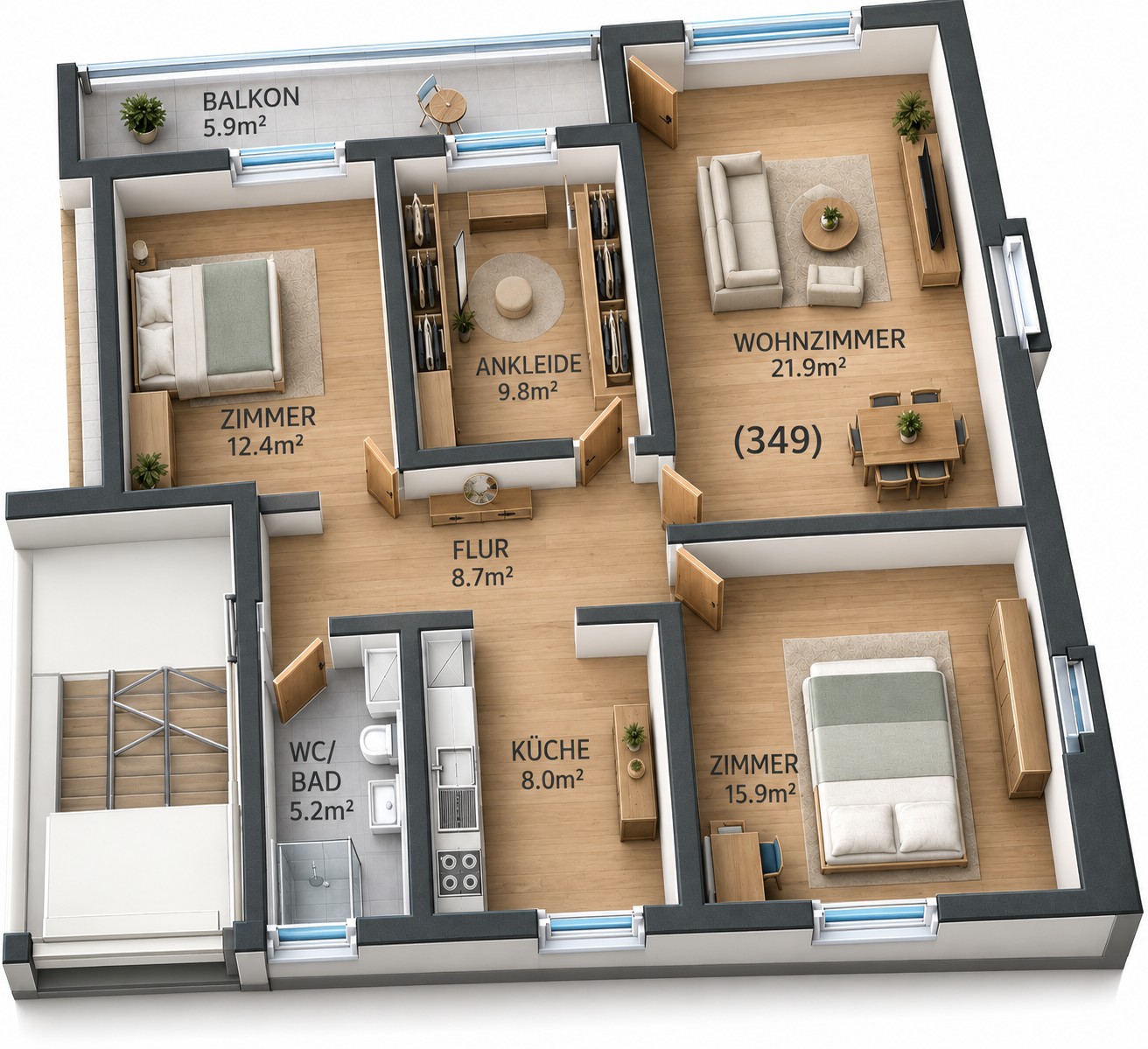 Appartement de 4 ½ pièces, photo 5 sur 7