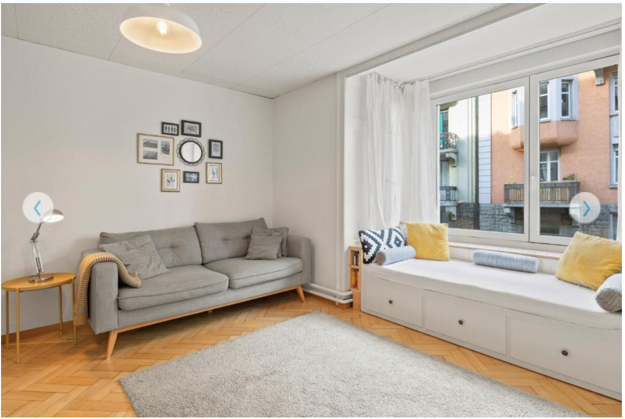 Appartement de 3 ½ pièces

Cette charmante et lumineuse appartement séduit par sa répartition généreuse des pièces et ses équipements de haute qualité. L'appartement est loué pour une durée déterminée du 05.01.2027 au 31.05.2027.

**Points forts :**

- Pièces spacieuses, ensoleillées et baignées de , photo 2 sur 7