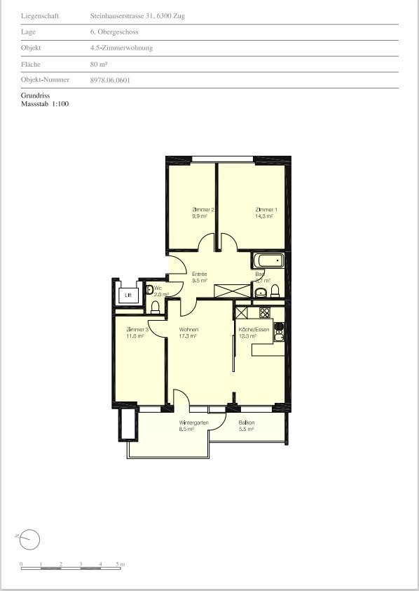 Appartement de 3 ½ pièces, photo 1 sur 7