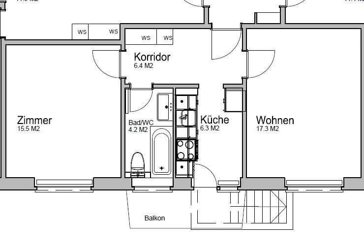 Appartement de 2 pièces