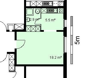 appartement de 1 pièce