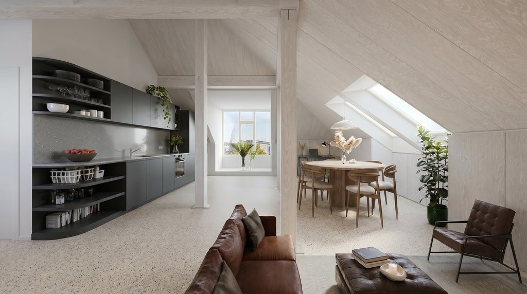 appartement mansardé de 2 pièces