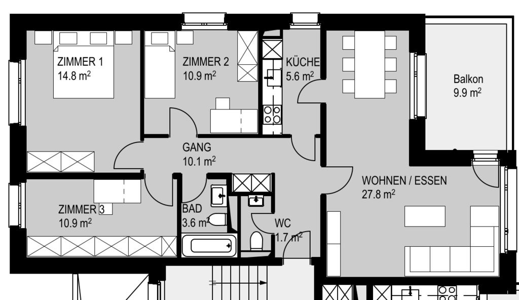 4 ½ pièces appartement