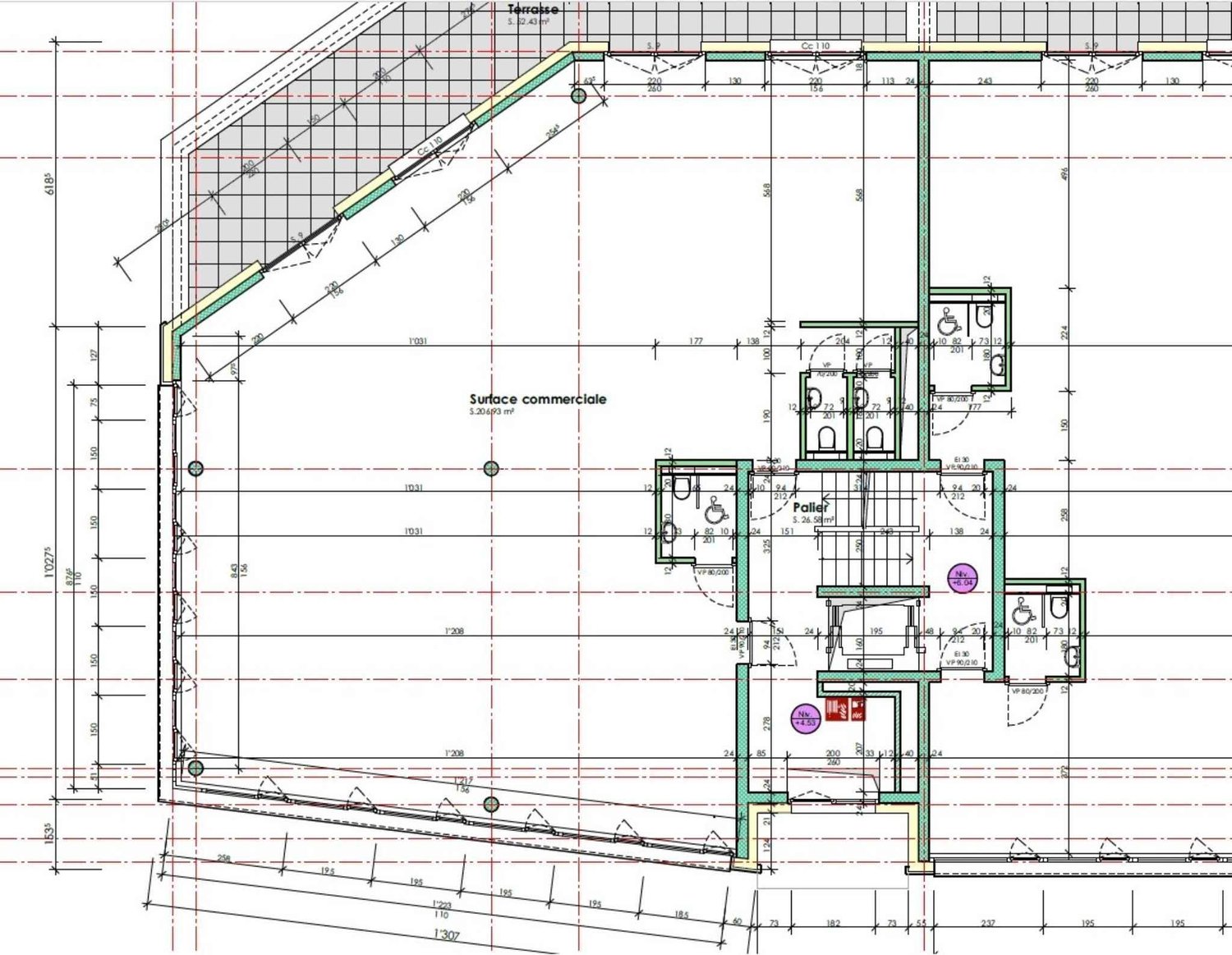 375m² office